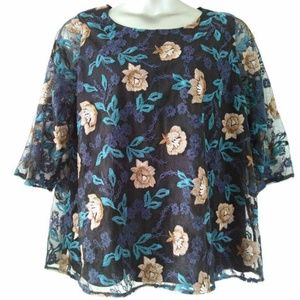 Catherines | Floral Embroidered Blouse